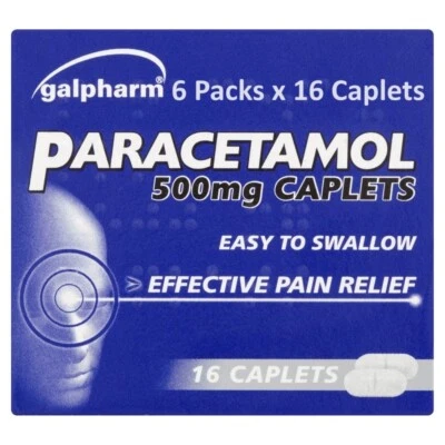 Galpharm/Flamingo Headache Migraine Back Pain Relief 500mg 6 x16 CAPLET/TABLETS