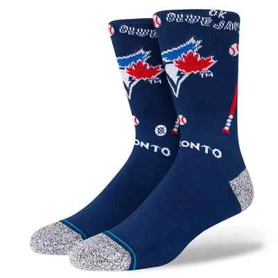 Toronto Blue Jays "Landmark" Stance crew socks men's large 9-13 NEW WORLD SERIES - Image 1 of 4