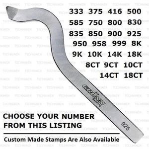 GERMAN GOLD SILVER PLATINUM PALLADIUM CARAT KARAT JEWELLERY HALLMARK STAMP PUNCH - Imagen 1 de 53