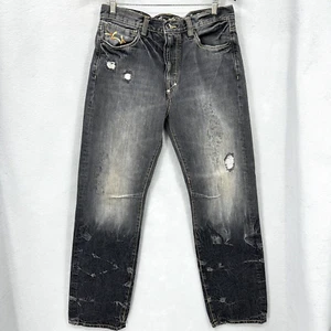 Vintage Parasuco Jeans Mens 34x34 Distressed Denim Charcoal Wash y2k Streetwear - Picture 1 of 24