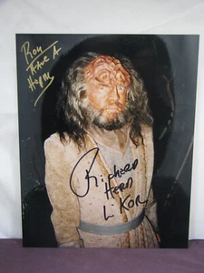 signed color photo of Richard Herd as L'Kor from Star Trek: The Next Generation - Picture 1 of 3