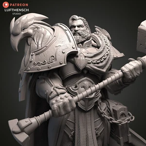 Uther Lightbringer 3D gedruckte Figur, WoW Sammelstatue, unbemalt - Bild 1 von 8