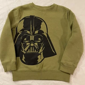 Official Star Wars Darth Vader Kids Sweater Size Medium Olive Green - Picture 1 of 10