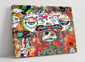MURAKAMI 1 CANVAS WALL ART FLOAT EFFECT/FRAME/PICTURE/POSTER PRINT- RAINBOW - Picture 1 of 21