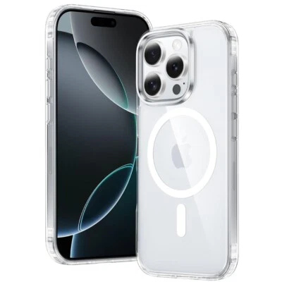 For Apple iPhone 16 15 14 13 Pro Max XR 12 11 Magnetic Clear MagSafe Case Cover - Image 1 of 4