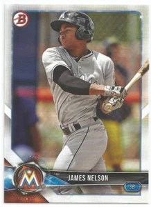 James Nelson Miami Marlins 2018 Bowman Baseball Prospects Card - Picture 1 of 3
