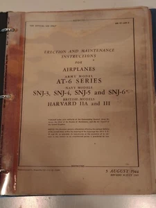 AT-6 Texan or Harvard World War 2 Airplane Manual and Misc Literature - Imagen 1 de 8
