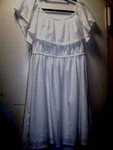 VESTIDO DE ENCAJE BLANCO ELEGANTE MUJER "TORRIDO" TALLA 1 - Imagen 1 de 4