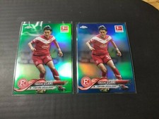 2018-19 Topps Chrome Bundesliga Takashi Usami 2 Card Lot Green /99 Blue /199
