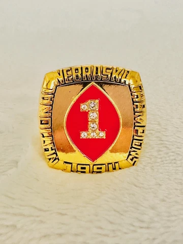 1994 Nebraska Cornhuskers 18k GP Brass Championship Ring, US SHIP Cover
