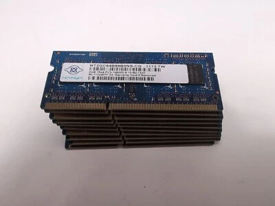 10X NANYA 2GB 1Rx8 PC3-10600S-09-10-B2 1333 MHz DDR3 SDRAM MEMORY ML1132407F.X3  - Image 1 of 2