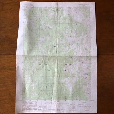 Trípode Peak Idaho Quadrangle 1985 USGS serie de 7,5 minutos mapa topográfico 18x27 Foto 1 de 4