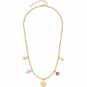 Leonardo Jewels Halskette Giselle Kette Edelstahlkette Edelstahl IP Gold Glas - Picture 1 of 6