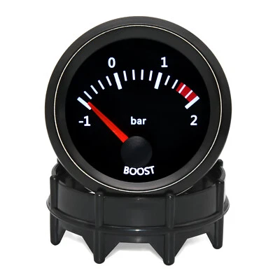 2" 52mm Universal Car Pointer Turbo Boost Meter -1-2 Bar Pressure Gauge  - Image 1 of 4