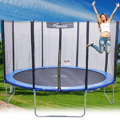 Terena® Trampolin 305 mit Netz Sicherheitsnetz Gartentrampolin für Kinder 10ft