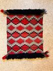 Antique Navajo Rug (Germantown Saddle Blanket)  (21 by 18) inches.