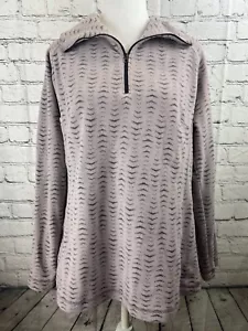 Columbia Quarter Zip Jacket Women's Size L Purple 100% Polyester Long Sleeves - Picture 1 of 6