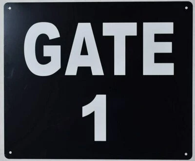 BUILDINGSINGS.COM GATE #1 Sign (Black, Rust Free Aluminum 10X12) -REF24-1027