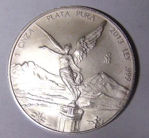 2013 Mexico Libertad Silver Onza .999 Fine Silver 1 oz Toning (72724) - Picture 1 of 3