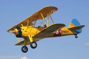 Model Airplane Plans (UC): Stearman PT-17 Scale 41" Wingspan for .45-.60 Engine - Picture 1 of 5