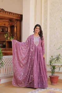 New Gown Pakistani Dress Salwar Kameez Ready To Wear Suits Indian Wedding Party - Picture 1 of 15