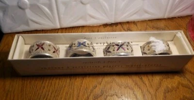 Anillos servilleteros exclusivos Pier 1 enchapados en plata REEMPLAZOS solo 3 colores Foto 1 de 4
