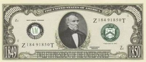 Bankbiljet billet Amerikaanse presidenten - 12 - Zachary Tylor 1849/1850 - Bild 1 von 1