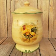 Gibson Everyday Cookie Jar Rooster Design Hand Painted 