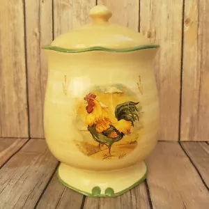 Gibson Everyday Cookie Jar Rooster Design Hand Painted - Picture 1 of 10
