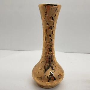 Park Ave China 6 1/2" Weeping Gold Vase - Picture 1 of 7