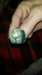 RHYOLITH AUSTRALISCHER ACHAT .925 STERLINGSILBER RING GROB-GROß - Bild 1 von 1
