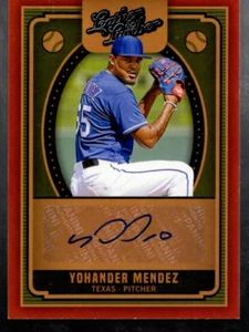 B7968- 2019 Panini Leather and Lumber Autographs #1 Yohander Mendez Auto - NM-MT - Picture 1 of 2