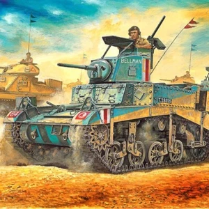 Academy Hobby Model Kit – 1/35 British M3 Stuart Honey Tank, WWII Light Vehicle - Picture 1 of 8