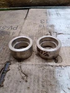 316 2x1 1/2" Stainless Steel Reducing Coupling LOT OF 2 - Picture 1 of 4