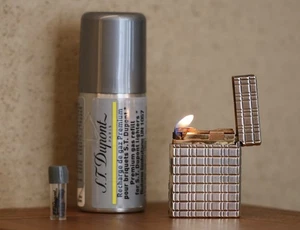 🔥 Briquet S.T. Dupont Ligne 1 Grand Modèle + Recharge de Gaz & Pierres OFFERTES - Picture 1 of 7