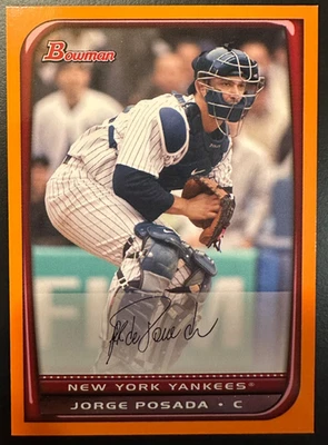 2008 Bowman Orange Jorge Posada #90 /250 New York Yankees SP Rare Parallel - Изображение 1 из 2