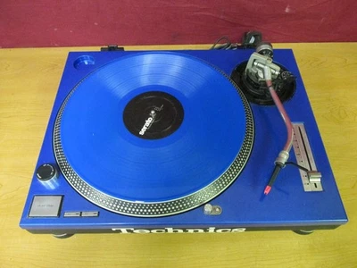 Technics SL-1200MK2 Quartz Direct Drive DJ Turntable - Blue *Read*Needs Repair* - Image 1 of 4