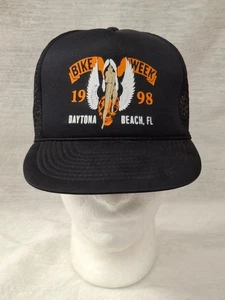 Cappello Snapback Regolabile Vintage 1998 Daytona Beach Florida Bike Week Ottimo! - Foto 1 di 8