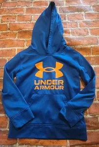 Under Armour Blue Pullover Hoodie Boys Size 5 Sweatshirt - Picture 1 of 1