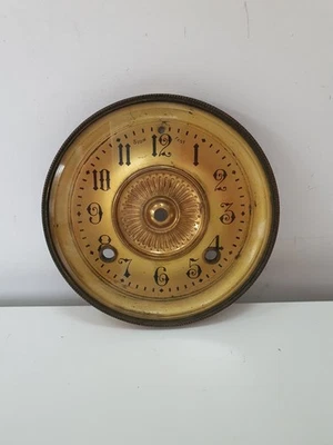 Antique Clock Front Bezel & Bevelled Glass Door 15cm Decorative Prop - Image 1 of 4