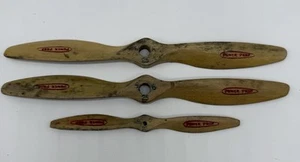 Vintage Model Airplane Wood Propeller’s Power Prop 9”x2 And a 6” - Picture 1 of 8