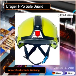 Dräger HPS Safe Guard - Scritta casco, adesivo retroriflettente - Foto 1 di 13