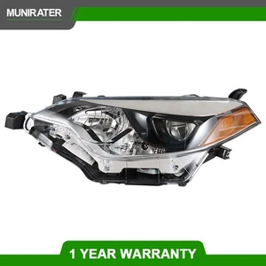 Headlights Halogen Driver Left Side Clear Lens For Toyota Corolla 2014 2015 2016 - Picture 1 of 10