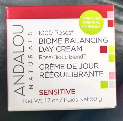 Andalou Naturals 1000 Roses  Biome Balancing Day Cream  Sensitive  17 oz (50 g) - Image 1 of 3