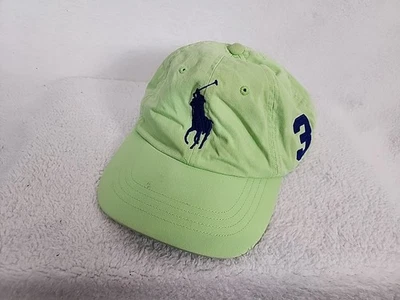 De colección Ralph Lauren Sombrero Hombres Verde Correa Trasera Polo Grande Azul Pony Core Cap #3 Foto 1 de 4