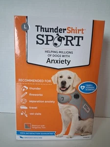 ThunderShirt Sport Dog Anxiety Jacket, Platinum Size Large (40-60lb) - Picture 1 of 4
