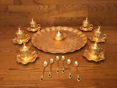 Juego de té Porland Premium plato de oro dorado SENA para 6 - pavo (raro) Foto 1 de 4