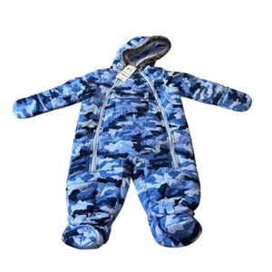 First Impressions Boys Blue Camo Snowsuit Winter Outerwear - Picture 1 of 12