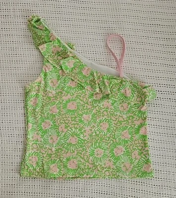 Traje de baño juvenil Lilly Pulitzer Top-niñas talla 14-lado soleado león-fuera del hombro  Foto 1 de 4