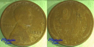 1925 Lincoln Wheat Cent - Woody Wood Cull unsachgemäße Legierung Mischung - seltene Fehlermünze - Bild 1 von 4